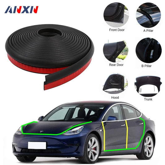 For Tesla 2017-2025 Model Y Juniper X S 3 Highland Door Seal Kit Soundproof Rubber Weather Strip Wind Noise Reduction Kit