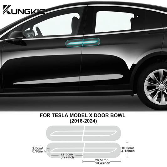 for Tesla Model X 2016-2024 Car Door Sills Protective Handle Sticker Precut Paint Protection Film TPU PPF 8.5Mil Decal