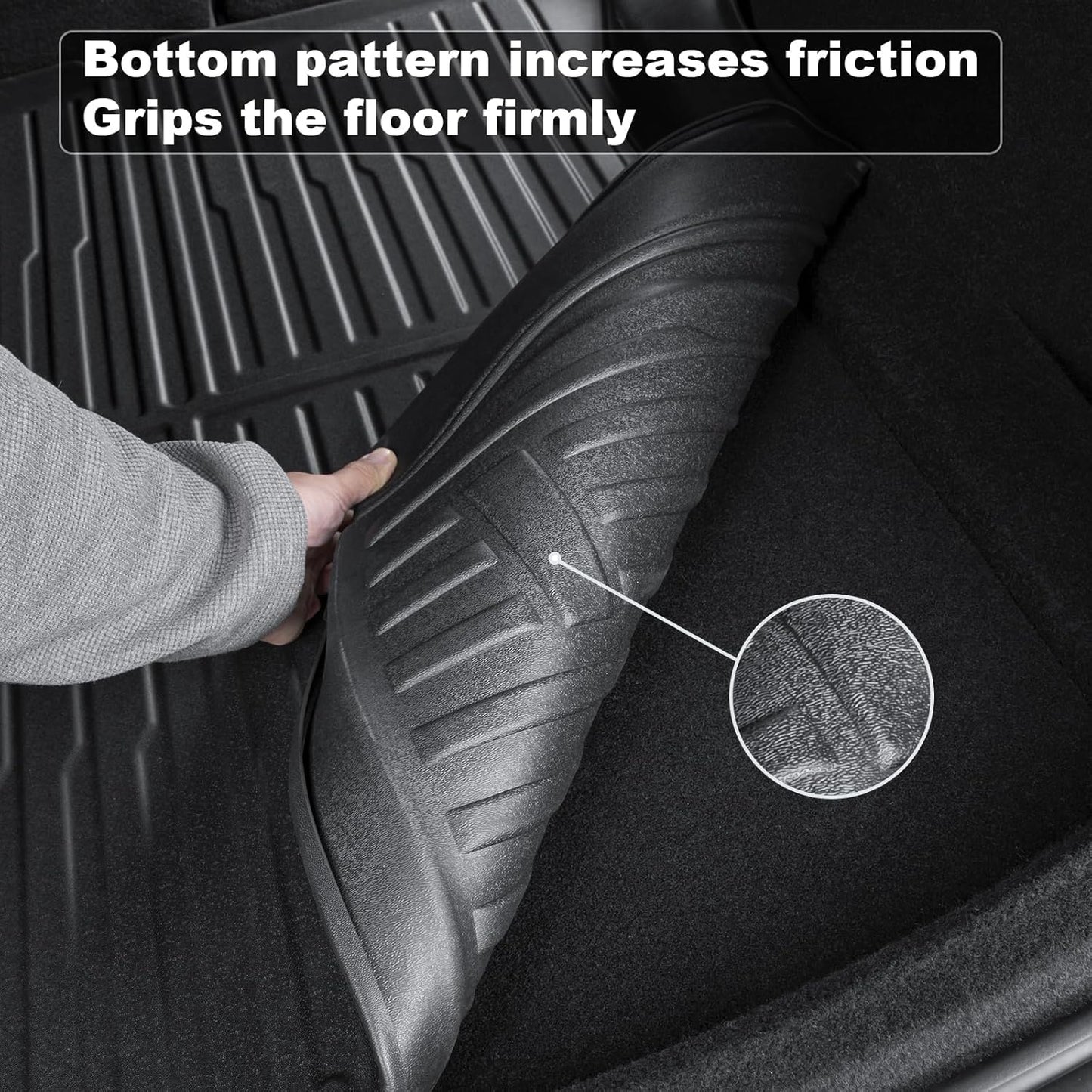 Trunk Mat for Tesla Model 3 2026, All Weather Durable TPE Trunk Protector,Waterproof Rear Cargo Liner for New Tesla Model 3 Highland Accessories 2024-2026