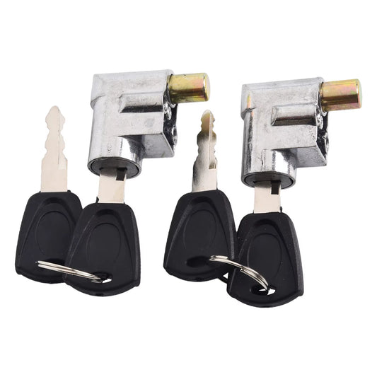 2Pcs Electric Vehicle Battery Lock Electric Bike E-Bike Battery Saddle Tube Lock Key Anti-Theft Lock Alluminum Bicycle Lock