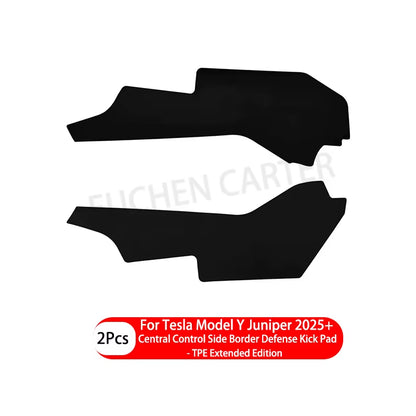 For Tesla Modely Juniper 2025+ Leather Side Defense Anti-Kick Pad Center Control Anti-Dirty Pad Protective Cover Car Accessories