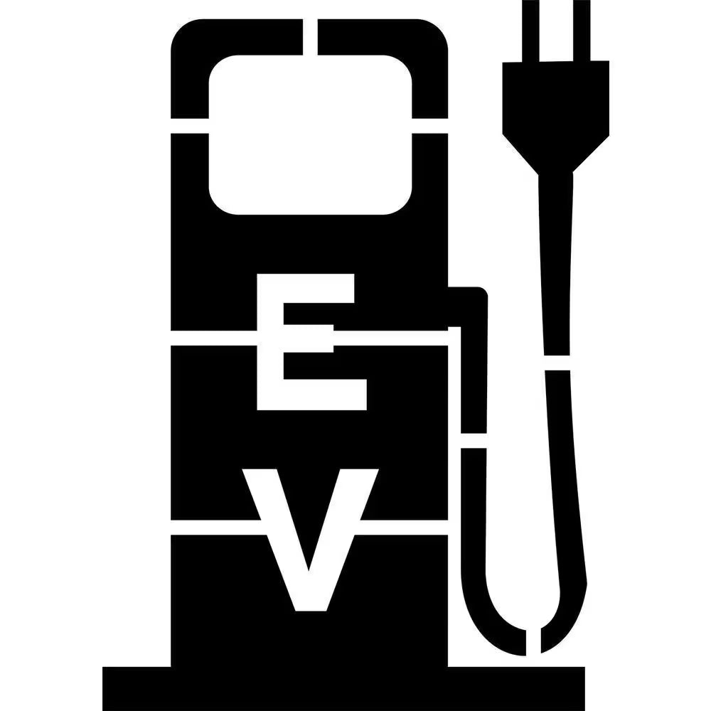 36 In. High X 26 In. Wide Electric Vehicle Charging Station Pump Stencil