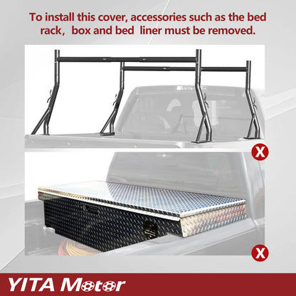 6.9Ft Bed Soft Roll up Tonneau Cover for 2020-2025 Chevy Silverado 2500 3500 HD