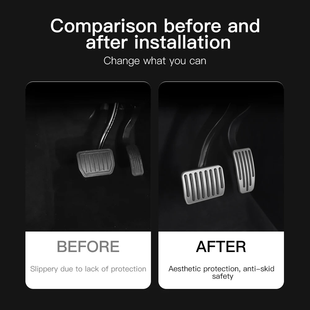 for Tesla Model 3 Model Y Highland 2017 to 2025 Foot Pedal Fuel Brake Pedal Rest Pedal Pads for Tesla Car Accessories