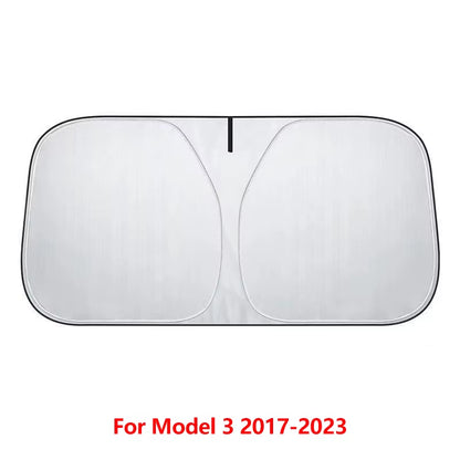 Novaacc Windshield Sunshade for Tesla Model 3 Highland Model Y 2016-2024 Sun Shield Heat UV Protection Visor Accessories