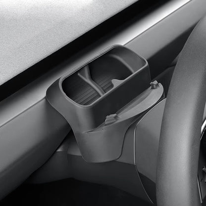 For New Tesla Model Y Juniper 2025 Model 3 Highland Steering Wheel Silicone Mobile Phone Holder Storage Box Sunglasses Stand