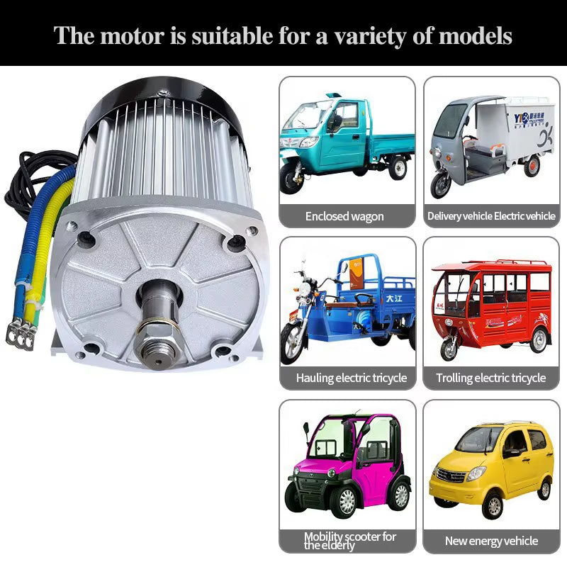 2200W Waterproof BLDC Motor Kit for Electric Vehicle Electric Textile Machinery DC Motor