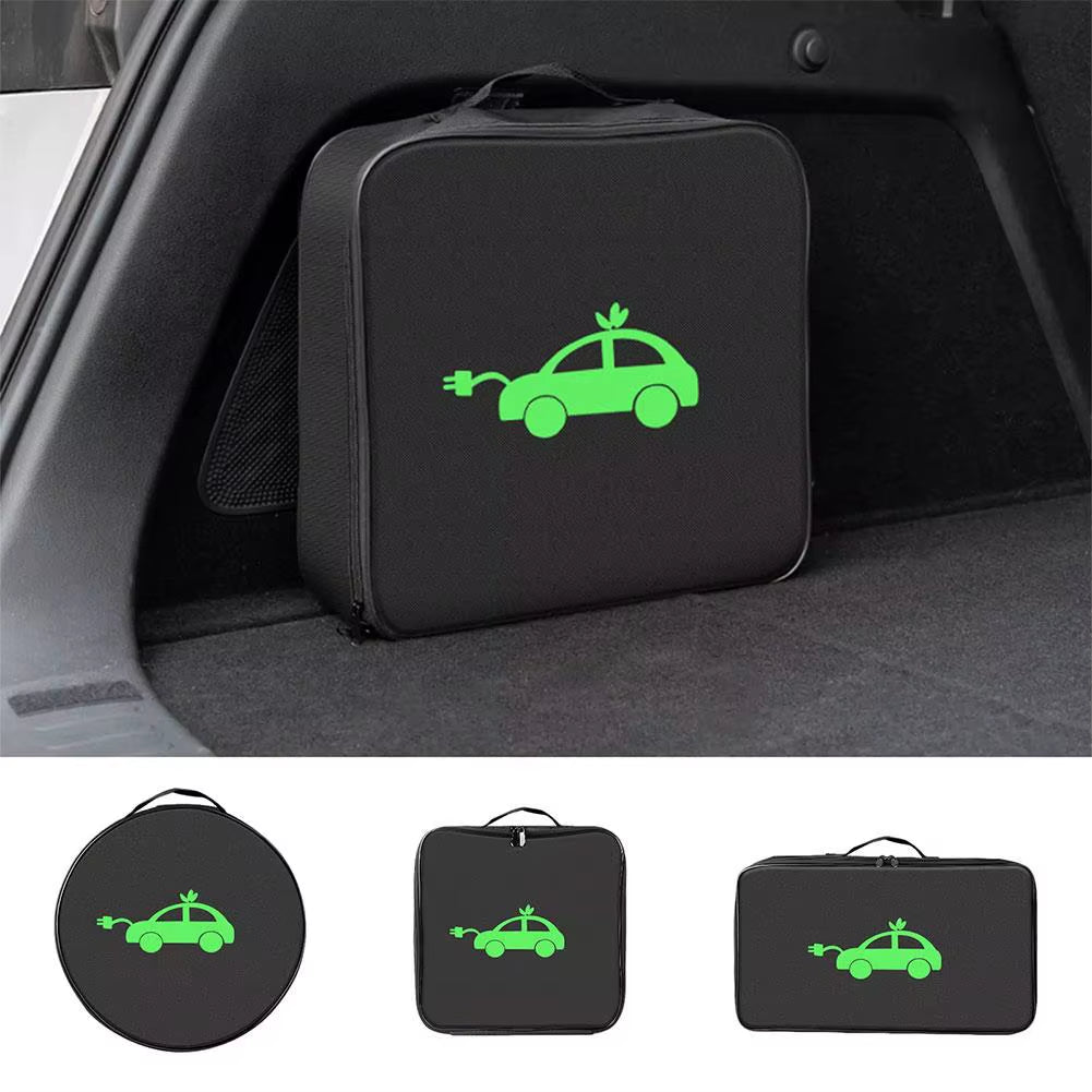 EV Cable Organizer Bag Electric Car Charger Box Charging Organizer Jumper Cable Bag Electric Vehicle Charging Cable Case