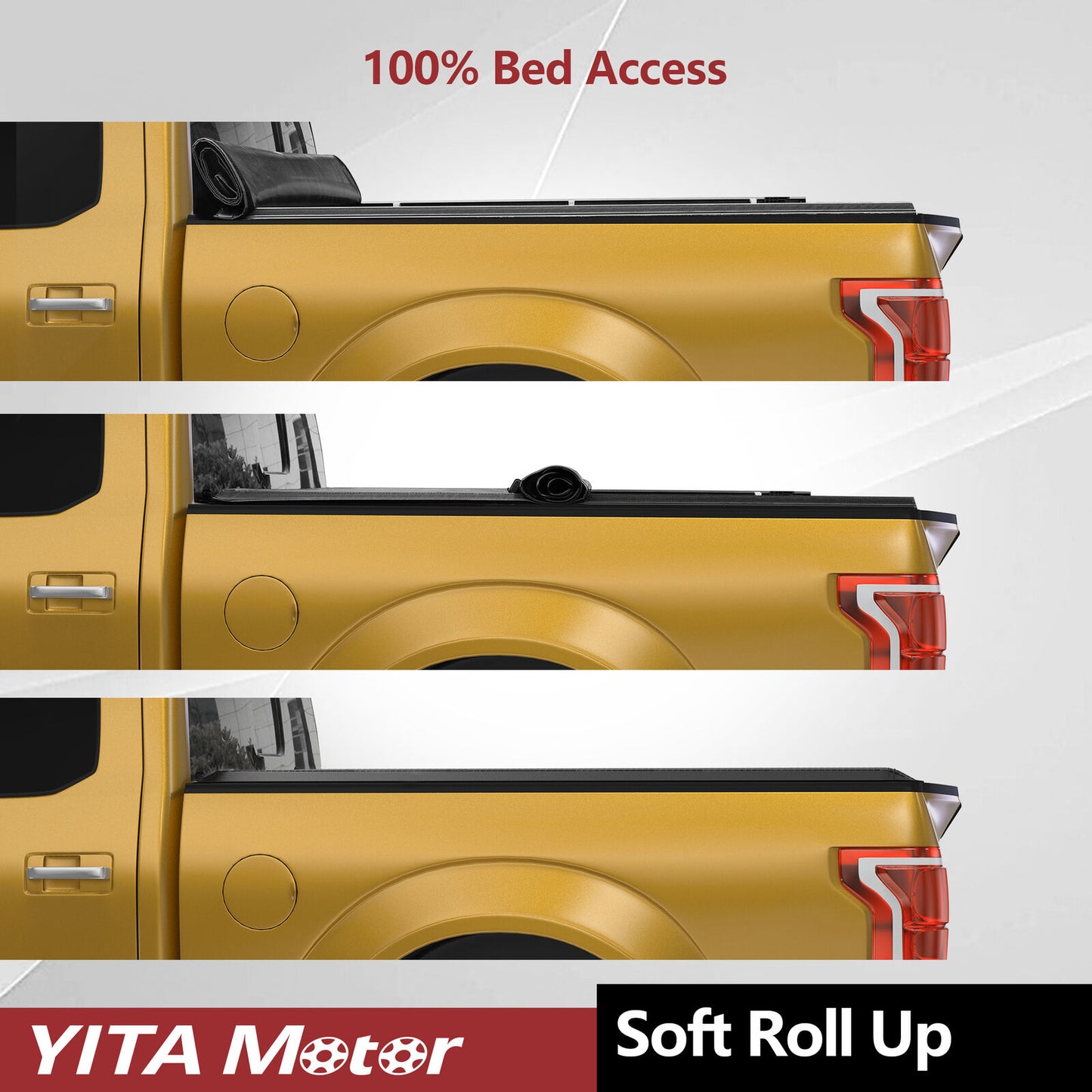 6.9Ft Bed Soft Roll up Tonneau Cover for 2020-2025 Chevy Silverado 2500 3500 HD