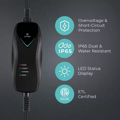 Level 1 Tesla Charger-110V, 15 Amp, NEMA 5-15 Plug, 16 Ft. Extension Cord-Portable Electric Car Charger for Tesla
