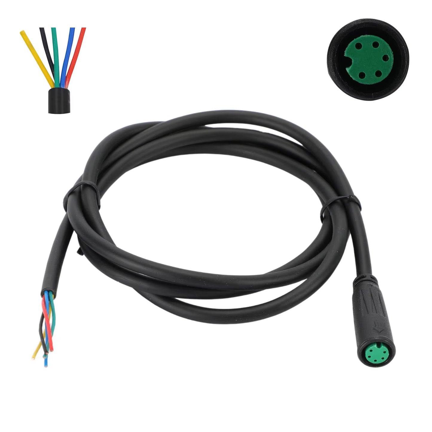 Ebike Cables - 2/3/4/5/8/9 Pins Electric Bike Extension Cables for Motor, Brakes, Gear Sensor, Display, Controller, and Throttle