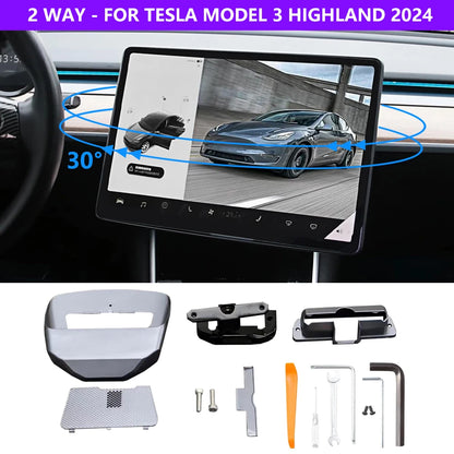 Screen Swivel Tilt Mount for Tesla Model 3 Model Y Center Console Navigation Screen Rotating Holder Bracket Interior Accessories
