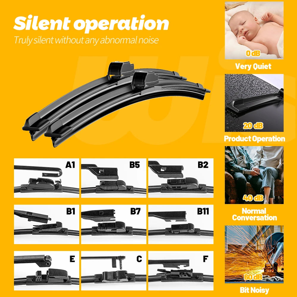 Car Wiper Blades for BYD Atto 3 Yuan plus Atto3 2021 2022 2023 Front Windshield Brushes Windscreen Window Cutter Accessories