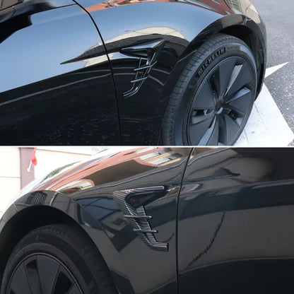 For Tesla Model 3 Highland 2024 Side Camera Protector Cover Leaf Board Tdhunder Model Y 2025 Decor Modified Exterior Accessories