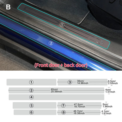 for Tesla Model X 2016-2024 Car Door Sills Protective Handle Sticker Precut Paint Protection Film TPU PPF 8.5Mil Decal