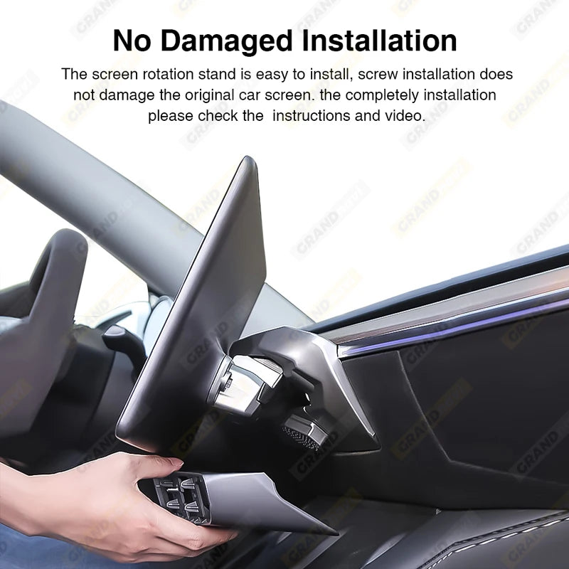 Screen Rotation Bracket for Tesla 2017-2023 Model 3 2019-2024 Model Y for 2024 Model 3 Highland Swivel Mount GPS Navigation