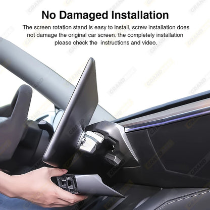 Screen Rotation Bracket for Tesla 2017-2023 Model 3 2019-2024 Model Y for 2024 Model 3 Highland Swivel Mount GPS Navigation