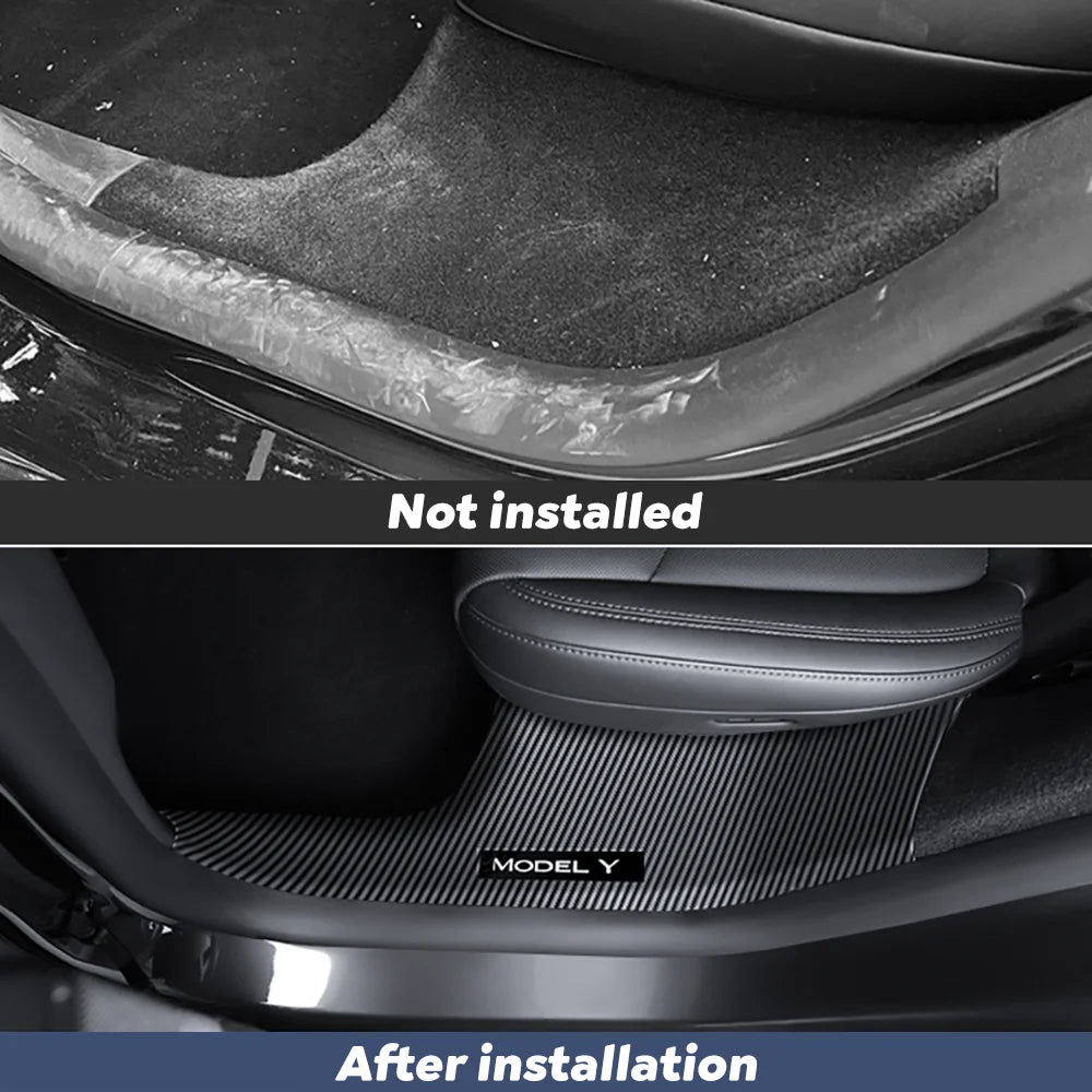 For Tesla New Model Y Launch Juniper 2025 ABS Front Rear Door Sill Protector Threshold Strip Anti-Kick Guard Panel Waterproof