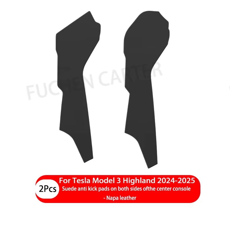 For Tesla Modely Juniper 2025+ Leather Side Defense Anti-Kick Pad Center Control Anti-Dirty Pad Protective Cover Car Accessories
