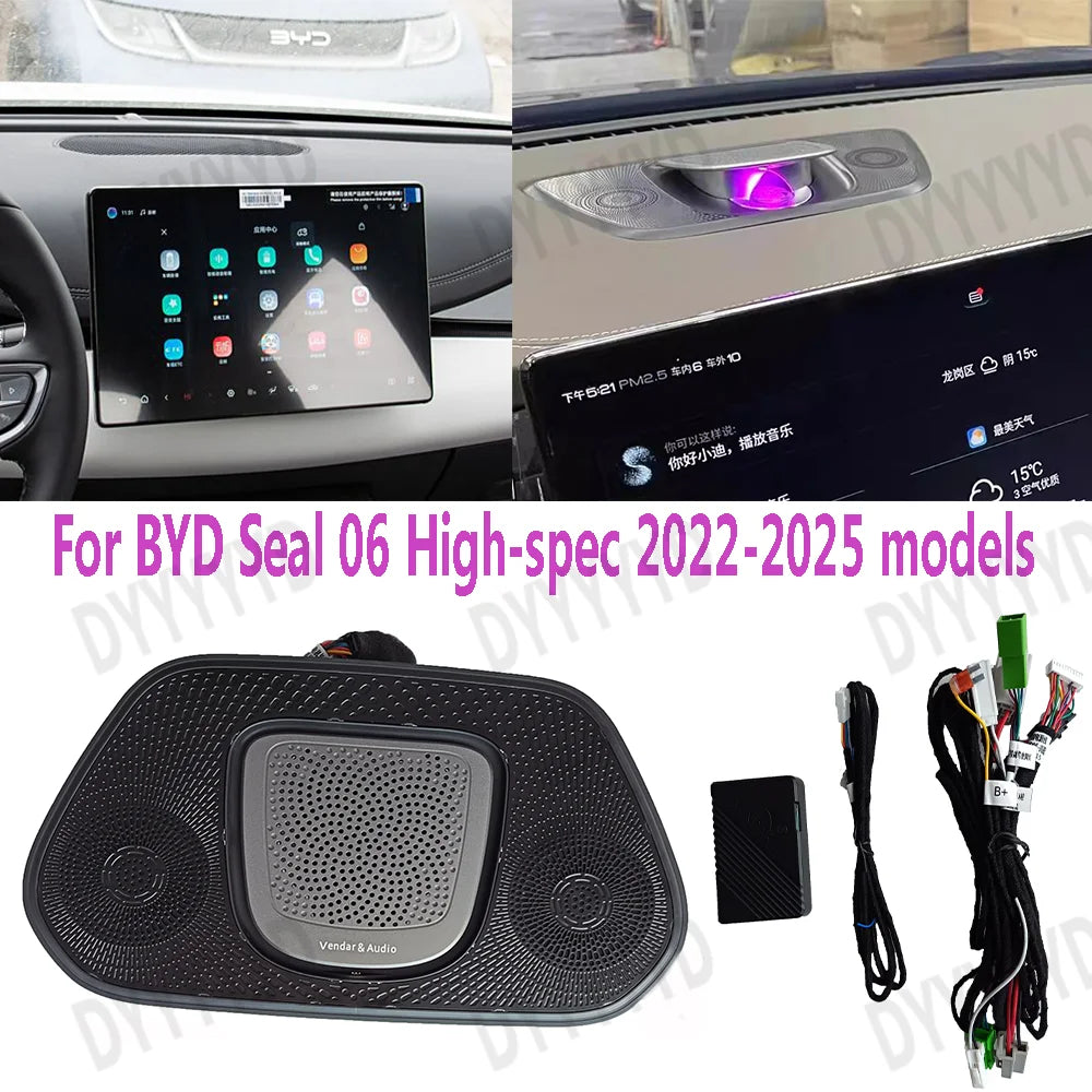 Auto Center Lifting Tweeter Speaker Setfor BYD Seal 06 Dm-I EV Han EV Dmi Seal U Dmi Audio Upgrade Ambient LED Lighting