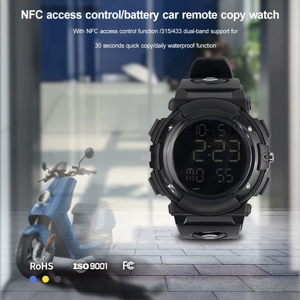Smart Watch Wireless Auto Remote Control Duplicator 315Mhz 433 Mhz Cloning Car Key with NFC for Electric Vehicle/Electric Gate