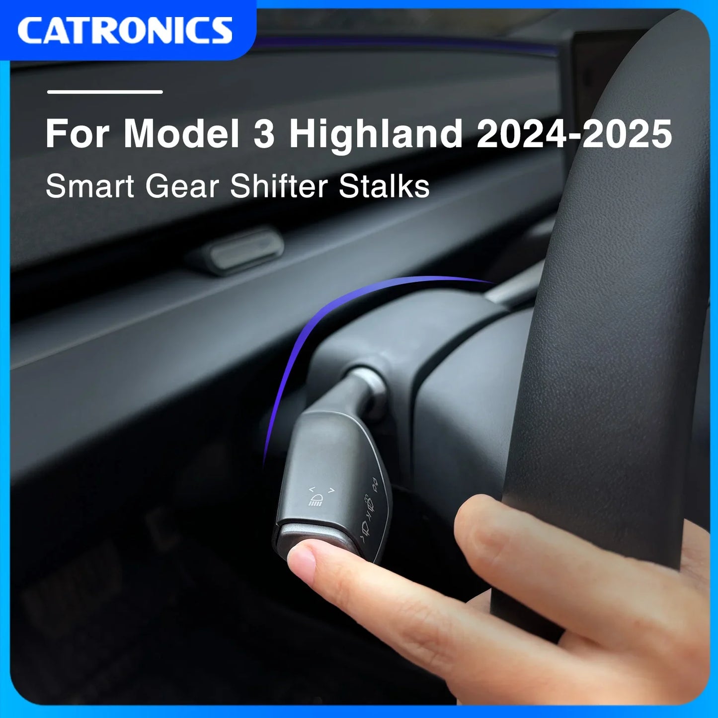 for Tesla Model 3 Highland Turning Stalks Shift Lever Gear Shifter Lever Signal Wiper Handle Shift Lever Indicator Kit