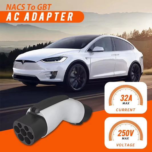 for Tesla Charging Station Tesl a to GBT Electric Car 250V EV Charger 32A 7KW NACS to GBT with Anti-Theft Lock Adapter BYD