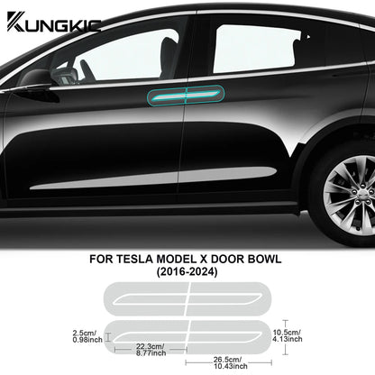 for Tesla Model X 2016-2024 Car Door Sills Protective Handle Sticker Precut Paint Protection Film TPU PPF 8.5Mil Decal