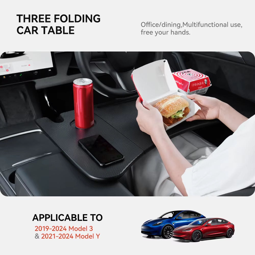 for Tesla Model XS 3 Y Highland Juniper 2018-2025 Steering Wheel Laptop Tray Food Desk Portable Office Table Car Accessories