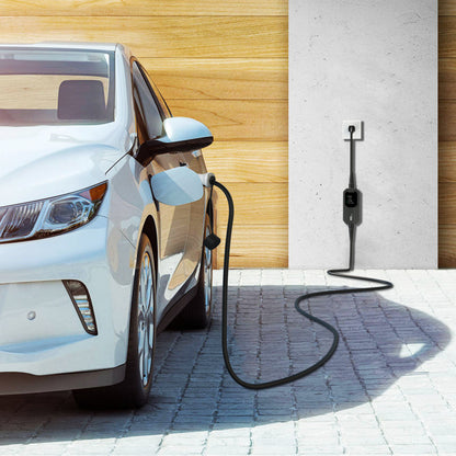 Nivel 1-2 EV Charger 16 Amperios 25 Pies Cable Cargador Eléctrico Portátil Para J1772 Evs Con Conector NEMA 6-20 Y Adaptador NEMA 5-15