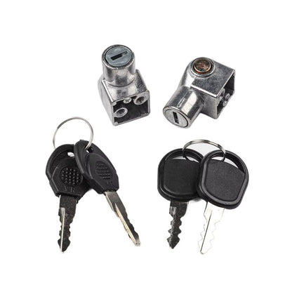 2Pcs Electric Vehicle Battery Lock Electric Bike E-Bike Battery Saddle Tube Lock Key Anti-Theft Lock Alluminum Bicycle Lock