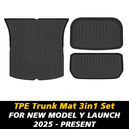 For Tesla New Model Y Juniper Launch 2025 Floor Mat TPE Carpet Waterproof Weather-Resistant Foot Pads Mats
