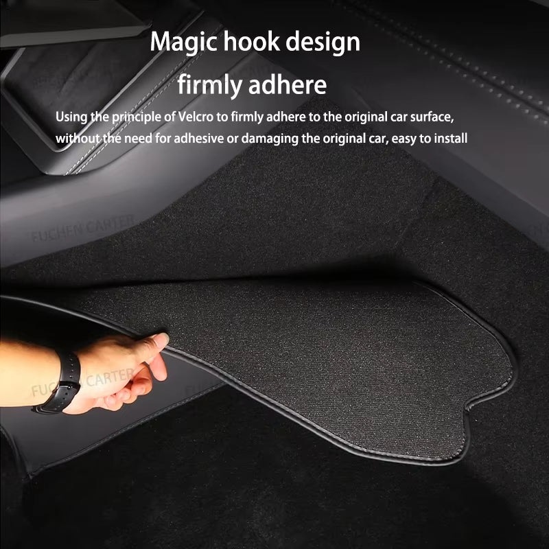 For Tesla Modely Juniper 2025+ Leather Side Defense Anti-Kick Pad Center Control Anti-Dirty Pad Protective Cover Car Accessories