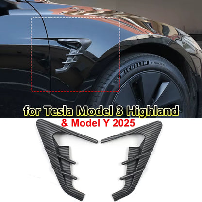 For Tesla Model 3 Highland 2024 Side Camera Protector Cover Leaf Board Tdhunder Model Y 2025 Decor Modified Exterior Accessories