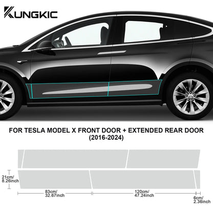 for Tesla Model X 2016-2024 Car Door Sills Protective Handle Sticker Precut Paint Protection Film TPU PPF 8.5Mil Decal
