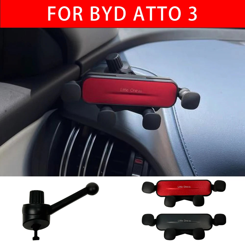 Car Phone Holder Air-Outlet Mount Stand GPS Navigation Mobile Phone Bracket Interior Accessories for BYD ATTO 3
