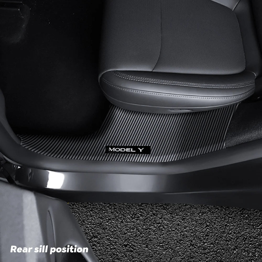 For Tesla New Model Y Launch Juniper 2025 ABS Front Rear Door Sill Protector Threshold Strip Anti-Kick Guard Panel Waterproof