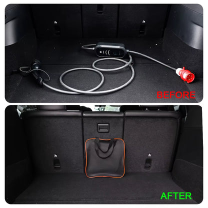 EV Cables Bag Electric Vehicle Charger Case EV Charging Cable Storage Bag Zipper Closure Car Chargers Oxford Cloth