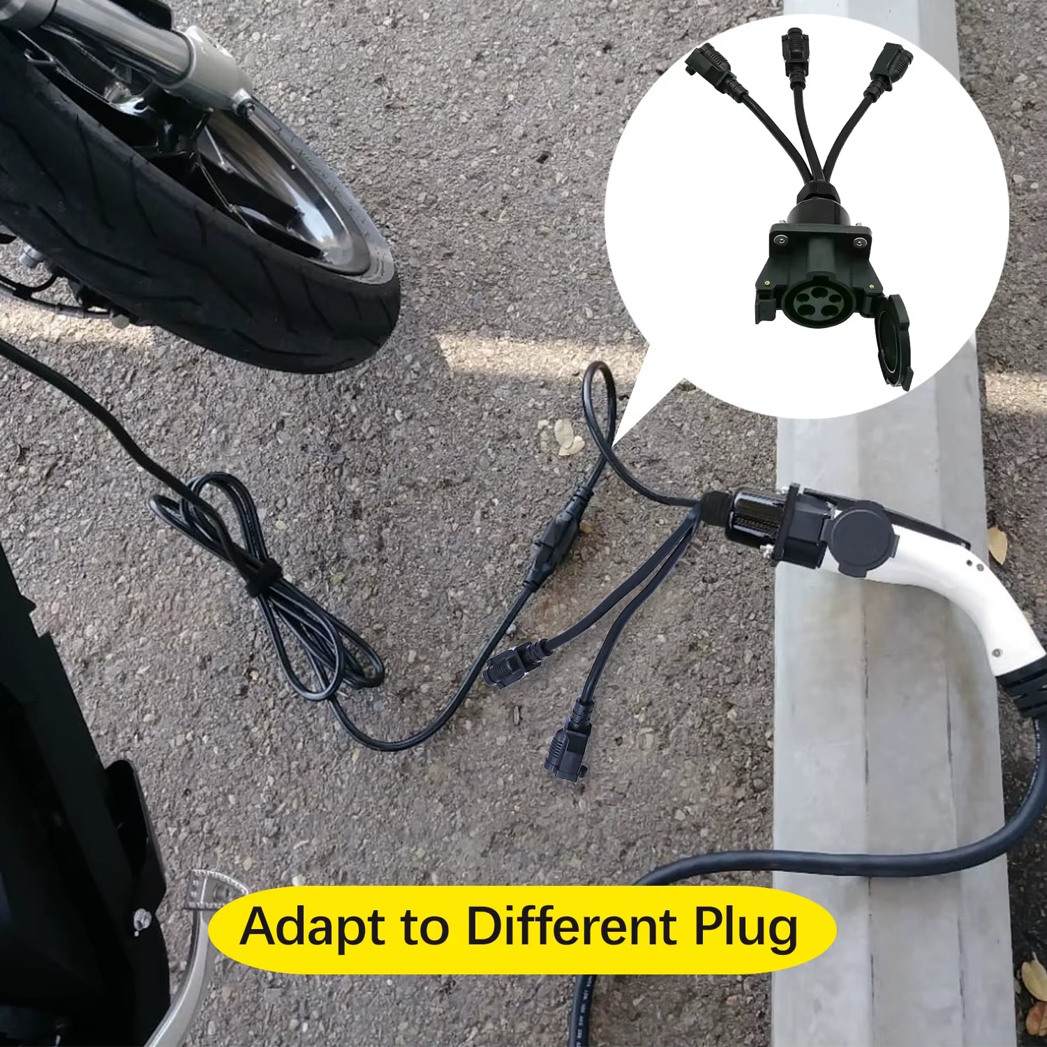 Type 1 SAE J1772 to Socket NEMA 5-15 AC 220V Charger Station Discharger Connector Adapter EVSE Plug for RV Camper Electric Scoot