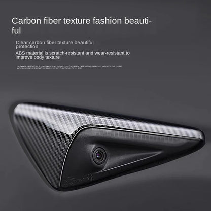 For Tesla Model 3/Y Side Camera Protection Cover Carbon Fiber Fender Trim Cover Car Modification Accessories Tesla 2017-2023