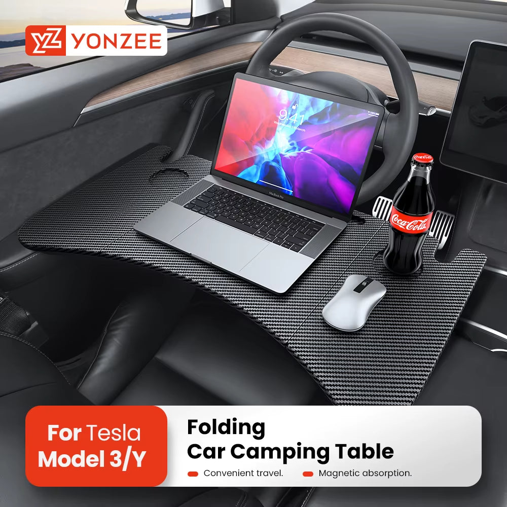 for Tesla Model XS 3 Y Highland Juniper 2018-2025 Steering Wheel Laptop Tray Food Desk Portable Office Table Car Accessories