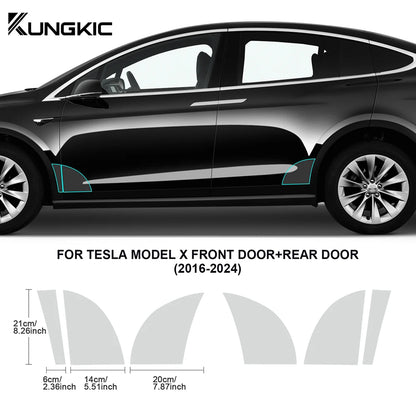 for Tesla Model X 2016-2024 Car Door Sills Protective Handle Sticker Precut Paint Protection Film TPU PPF 8.5Mil Decal