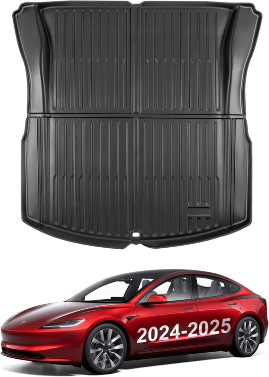 Trunk Mat for Tesla Model 3 2026, All Weather Durable TPE Trunk Protector,Waterproof Rear Cargo Liner for New Tesla Model 3 Highland Accessories 2024-2026