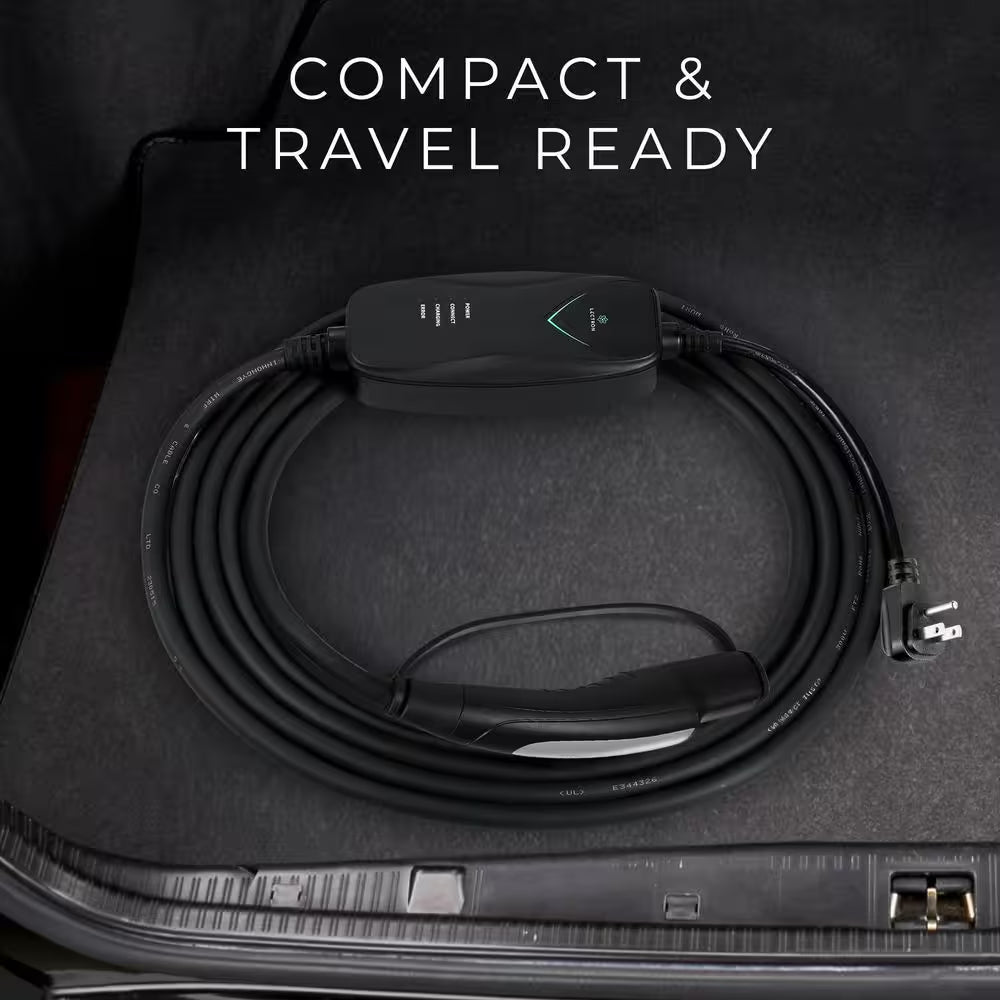 Level 1 Tesla Charger-110V, 15 Amp, NEMA 5-15 Plug, 16 Ft. Extension Cord-Portable Electric Car Charger for Tesla