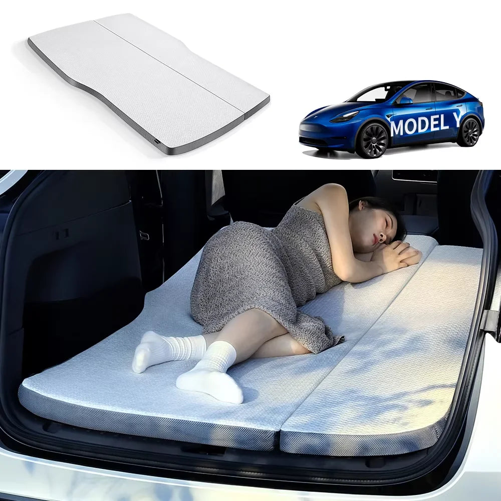 YZ for Tesla Model Y 2021-2025 Camping Mattress Memory Sponge Mattress Travel Bed Portable in Car Sleeping Outdoor Camping