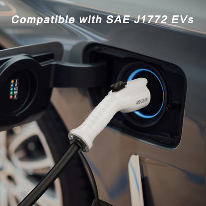 Nivel 1-2 EV Charger 16 Amperios 25 Pies Cable Cargador Eléctrico Portátil Para J1772 Evs Con Conector NEMA 6-20 Y Adaptador NEMA 5-15