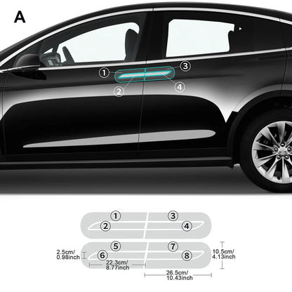 for Tesla Model X 2016-2024 Car Door Sills Protective Handle Sticker Precut Paint Protection Film TPU PPF 8.5Mil Decal