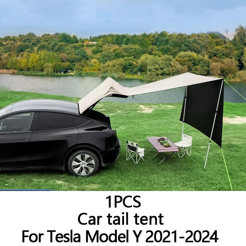 For New Tesla Model Y 2025-2020 Year Outdoor Car Trunk Tent Waterproof Car Trunk Extension Tent Sunshine-Proof Camping Equipment