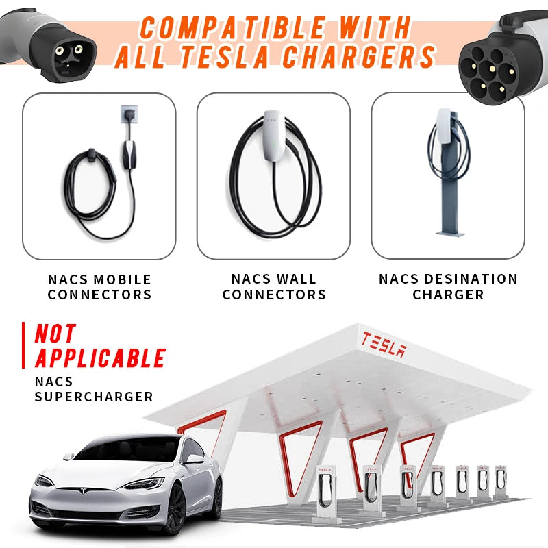 for Tesla Charging Station Tesl a to GBT Electric Car 250V EV Charger 32A 7KW NACS to GBT with Anti-Theft Lock Adapter BYD