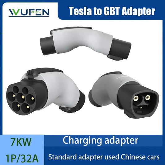 for Tesla Charging Station Tesl a to GBT Electric Car 250V EV Charger 32A 7KW NACS to GBT with Anti-Theft Lock Adapter BYD